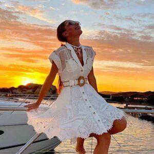 Zimmermann white lace dress size 1